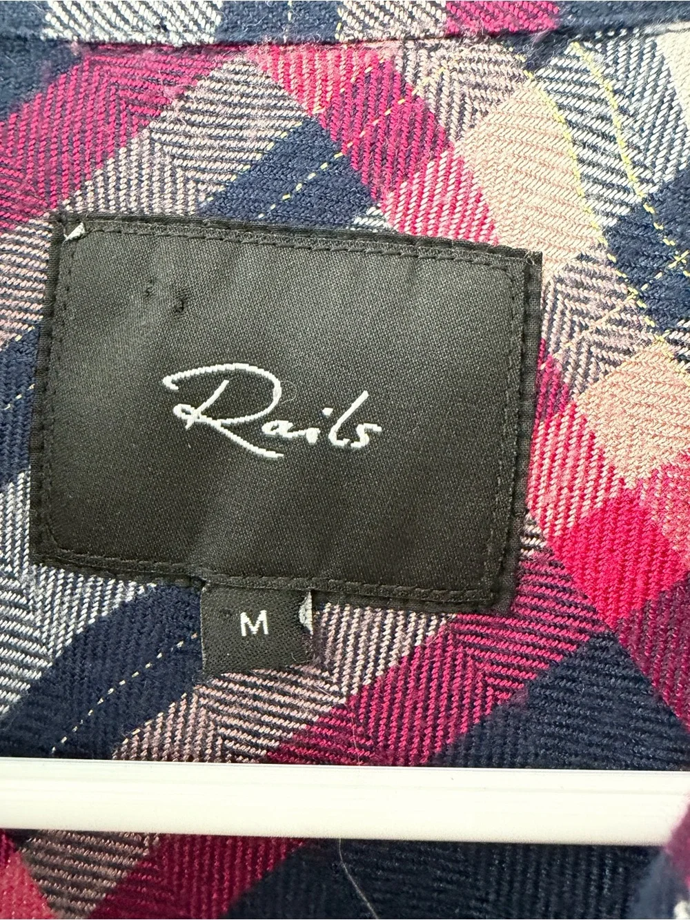 Rails Hunter Flannel Pink Fuchsia Button Down Shirt Size M